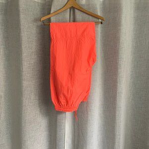 Dayglow Orange Hotstuf Nylon Pants - Burning Man Festival Neon